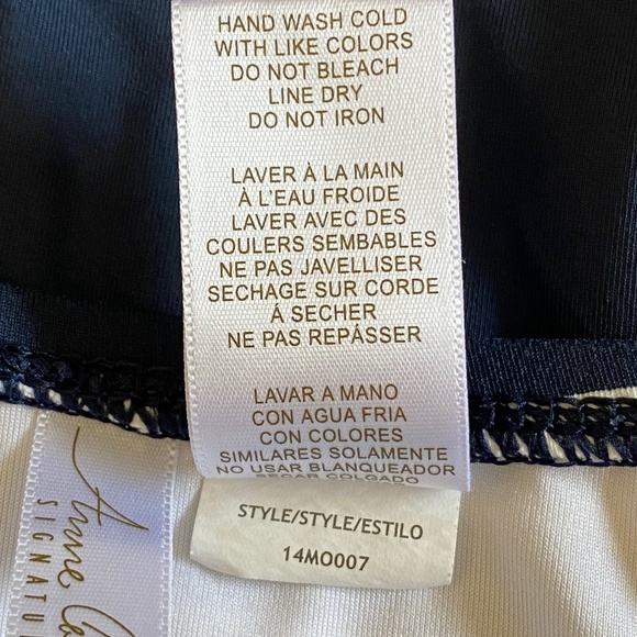 Anne Cole Signature I 2014 I Colorblock Stripe Maillot Halter Tie I Kelly Green - Picture 15 of 16